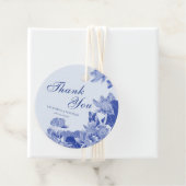 Light Blue Chinoiserie Floral Wedding Vielen Dank Geschenkanhänger (Beispiel)