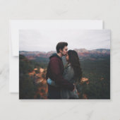 Light Blue Chinoiserie Foto Wedding Save the Date (Rückseite)