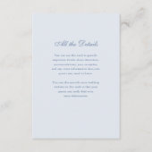 Light Blue Chinoiserie Muster | Angaben zur Hochze Begleitkarte (Vorderseite)