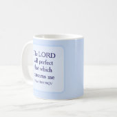 Light Blue Christlich Faith Bible Verse Scripting Kaffeetasse (Vorderseite Links)