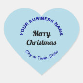 Light Blue Christmas Business Heft Shape Sticker (Vorderseite)
