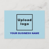 Light Blue; Christmas; Business; Small Flat Card (Rückseite)