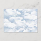 Light Blue Cloud Bachelorette Panty Game Card Begleitkarte (Rückseite)