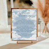 Light Blue Cloud Bachelorette Weekend Tour Poster