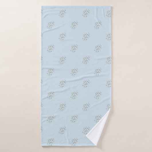 Light Blue Confetti Dots Badehandtuch (Badehandtuch)