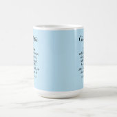 Light Blue Courage Bible Verse Individuelle Name E Kaffeetasse (Mittel)