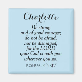 Light Blue Courage Bible Verse Individuelle Name E Magnet