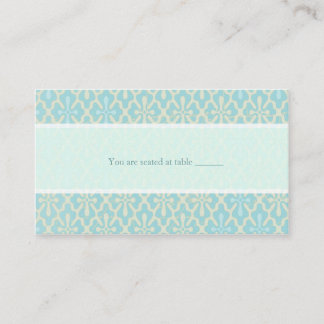 Light Blue Cross Damask Hochzeitsstiftung Platzkar Platzkarte