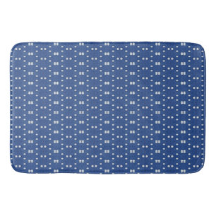 Light Blue Cross Hatch Badematte