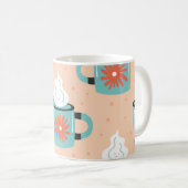 Light Blue Cup Nahtloses Muster. Kaffeetasse (VorderseiteRechts)
