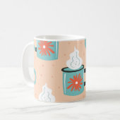 Light Blue Cup Nahtloses Muster. Kaffeetasse (Vorderseite Links)