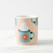Light Blue Cup Nahtloses Muster. Kaffeetasse (Mittel)