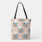 Light Blue Cup Nahtloses Muster. Tasche (Rückseite)