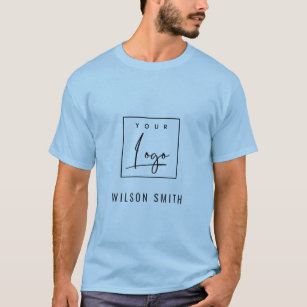 Light Blue Custom Business Fügen Sie Ihr Logo hinz T-Shirt
