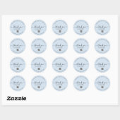 Light Blue Custom Danke Aufkleber mit QR Code (Blatt)