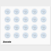 Light Blue Custom Danke Aufkleber Packung (Blatt)