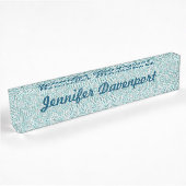 Light Blue Custom Desk Namplate Namensplakette