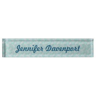 Light Blue Custom Desk Namplate Namensplakette