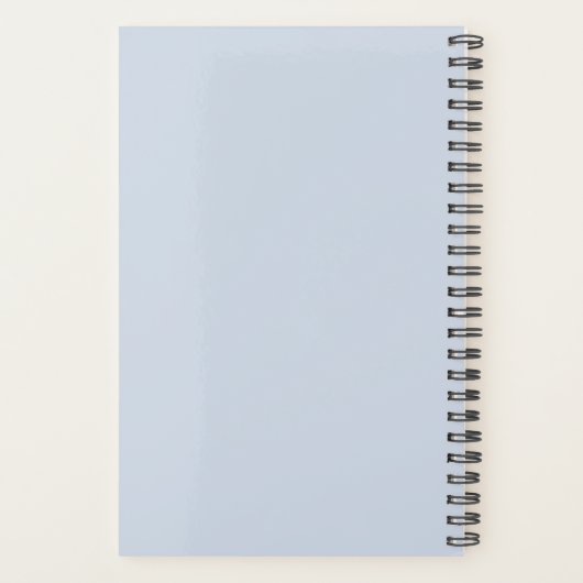 Light Blue Custom Monogram 2026 Planner Planer (Rückseite)