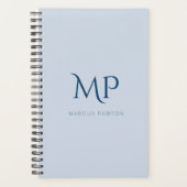 Light Blue Custom Monogram 2026 Planner Planer (Vorderseite)