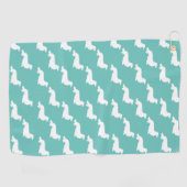 Light Blue Dackel Gift Golf Handtuch (Horizontal)