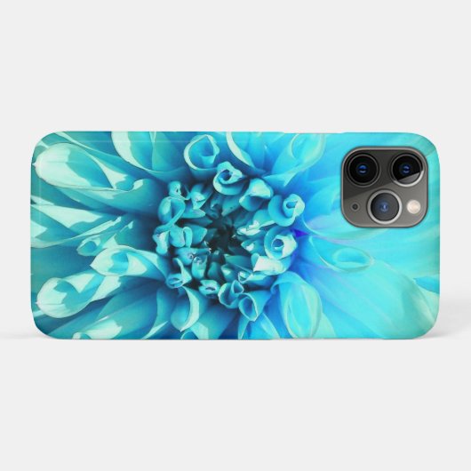Light Blue Dahlia Blume Case-Mate iPhone Hülle (Rückseite (Horizontal))