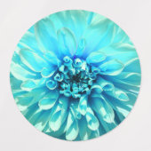 Light Blue Dahlia Blume Etiketten (Design 1)