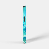 Light Blue Dahlia Blume iPhone Hülle (Rechte Seite)