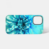 Light Blue Dahlia Blume iPhone Hülle (Rückseite (Horizontal))