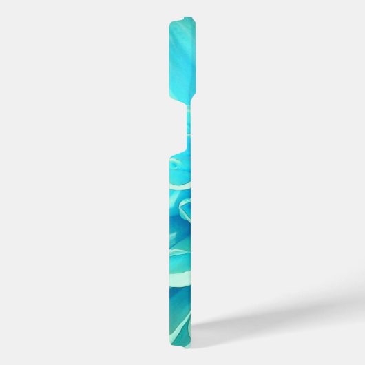 Light Blue Dahlia Blume iPhone Hülle (Rechte Seite)