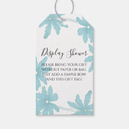 Light Blue Daisies Display Brautparty Gift Tags Geschenkanhänger