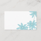 Light Blue Daisies Graduate Telefonnummerkarte (Rückseite)