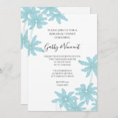 Light Blue Daisies Hochzeitessen Probe Dinner Einladung (Vorne/Hinten)
