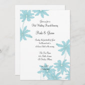 Light Blue Daisies Post Wedding Brunch Einladung (Vorne/Hinten)