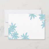Light Blue Daisies Wedding RSVP Response Card Karte (Rückseite)