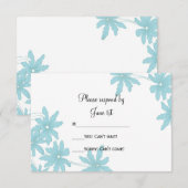 Light Blue Daisies Wedding RSVP Response Card Karte (Vorne/Hinten)