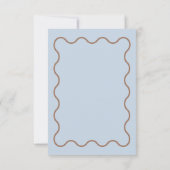 Light Blue Daisy Note Card mit Wavy Border Mitteilungskarte (Rückseite)