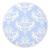 Light Blue Damask Keramikknauf (Vorderseite)