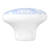 Light Blue Damask Keramikknauf (Seitenansicht)
