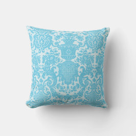 Light Blue Damask Kissen