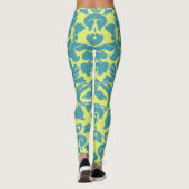 Light Blue Damask Leggings (Rückseite)