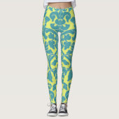 Light Blue Damask Leggings (Vorderseite)