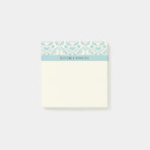Light Blue Damask Post-it Klebezettel (Vorderseite)