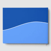 Light Blue, Dark Blue, White Curvy Line + Names Gästebuch (Rückseite)