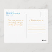 Light Blue Dark Skin Princess 16 . Geburtstag Postkarte (Rückseite)