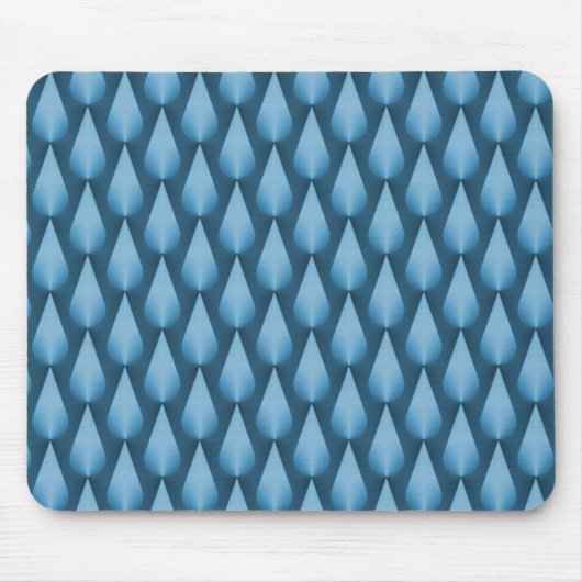 Light Blue Dazzling Raindrops Mousepad (Vorne)