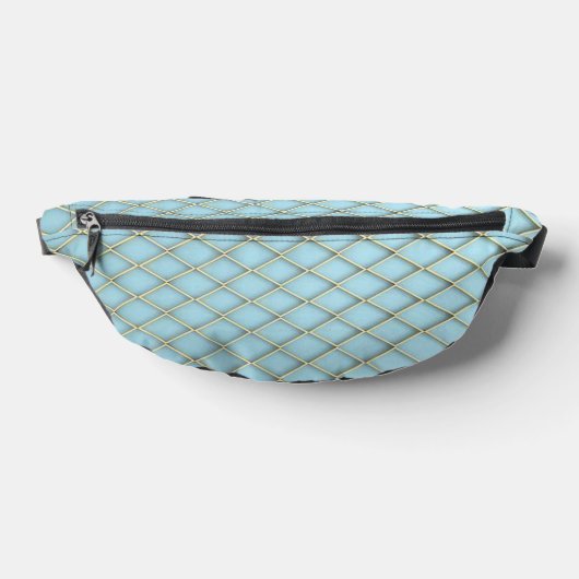 Light Blue Diamond 2-seitige Printfanny-Pack Bauchtasche (Ablage )
