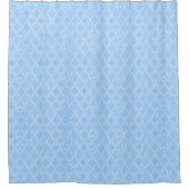 Light Blue Diamond Muster Print Duschvorhang (Vorderseite)