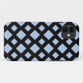 Light Blue Diamonds auf Black Case-Mate iPhone Hülle (Rückseite (Horizontal))