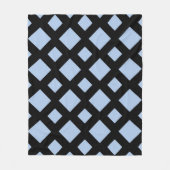 Light Blue Diamonds auf Black Fleecedecke (Vorderseite)